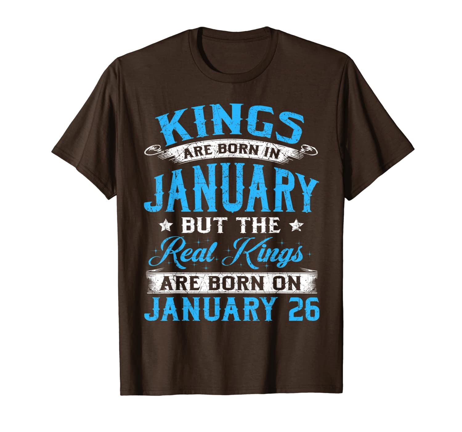 real kings are born on january 26 i am a real king t-shirt, White;black
real kings are born on january 26 i am a real king t-shirt, White;black