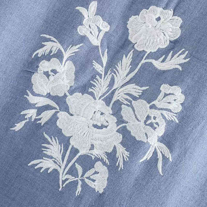 Stylish Embroidery Dress Women O Neck Vitnage Mini Casual es Summer Sleeveless Loose Short Vestidos Mujer 210515