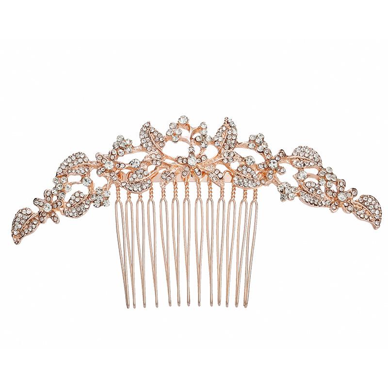 Hair Clips & Barrettes Fashion Bride's Wedding Comb Fine Craftmanship Crystals Metal Floral Charm Bridal Headdress Jewelry, Golden;silver
Hair Clips & Barrettes Fashion Bride's Wedding Comb Fine Craftmanship Crystals Metal Floral Charm Bridal Headdress Jewelry, Golden;silver
