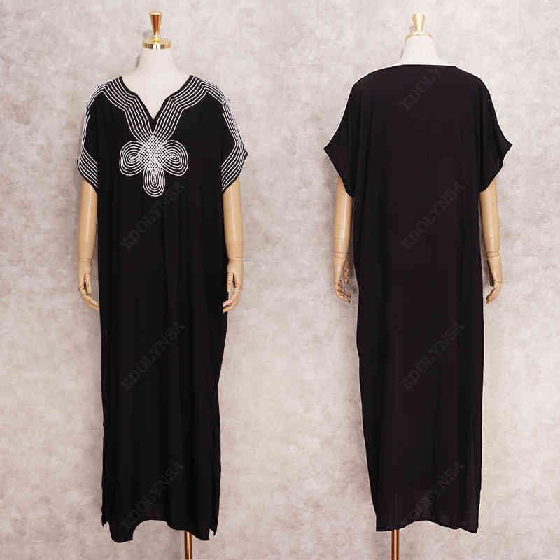 Cotton Long Beach Dress Coverups for Women Pareo de Plage Swimsuit Cover up Sarongs Swimwear Kaftan Q1206 210420