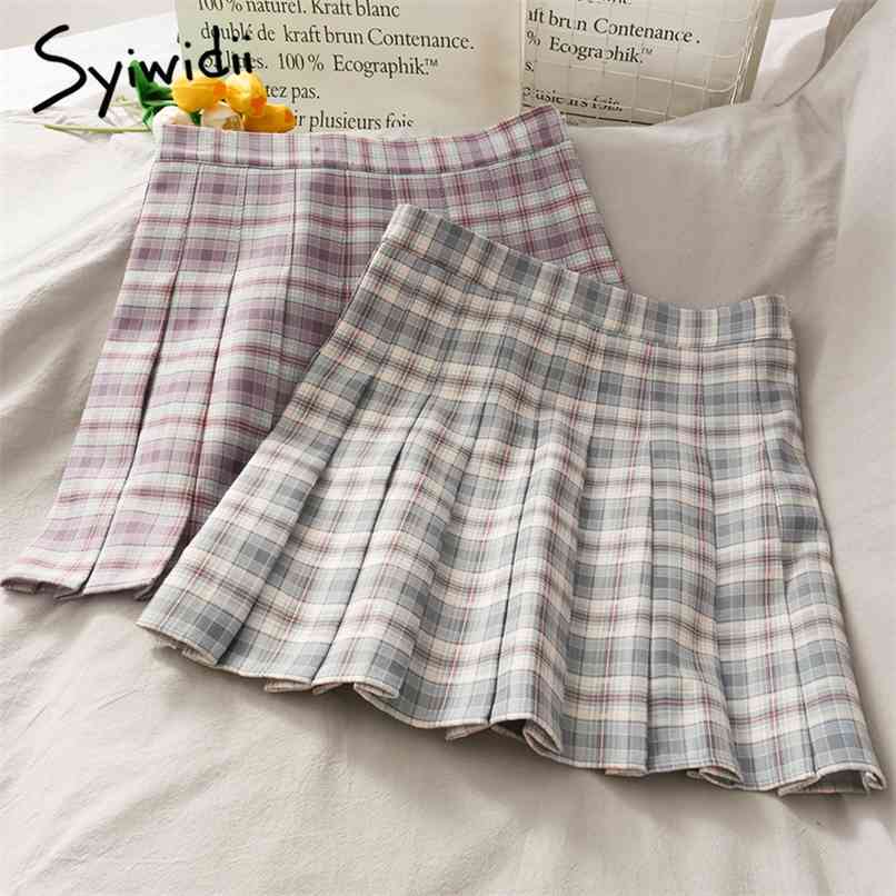 Plaid Zipper Pleated High Waist Skirt Women Casual A-Line Green Blue Spring Summer Korean Fashion Mini Skirts 210607, Purple
Plaid Zipper Pleated High Waist Skirt Women Casual A-Line Green Blue Spring Summer Korean Fashion Mini Skirts 210607, Purple