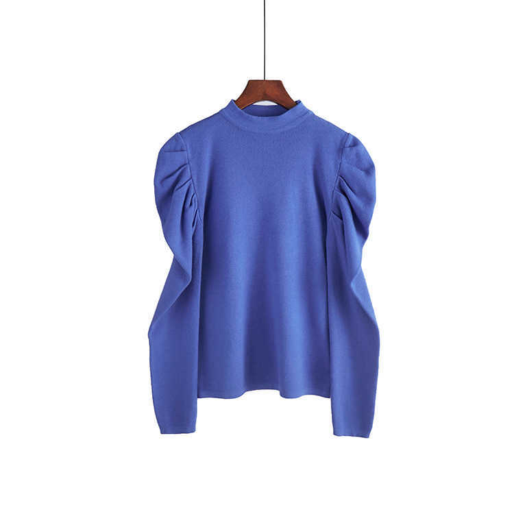 Fashion jumper Autumn winter Knitted Sweater Women korean oversized sweaters female Puff sleeve wild knit sweater pullover 210918