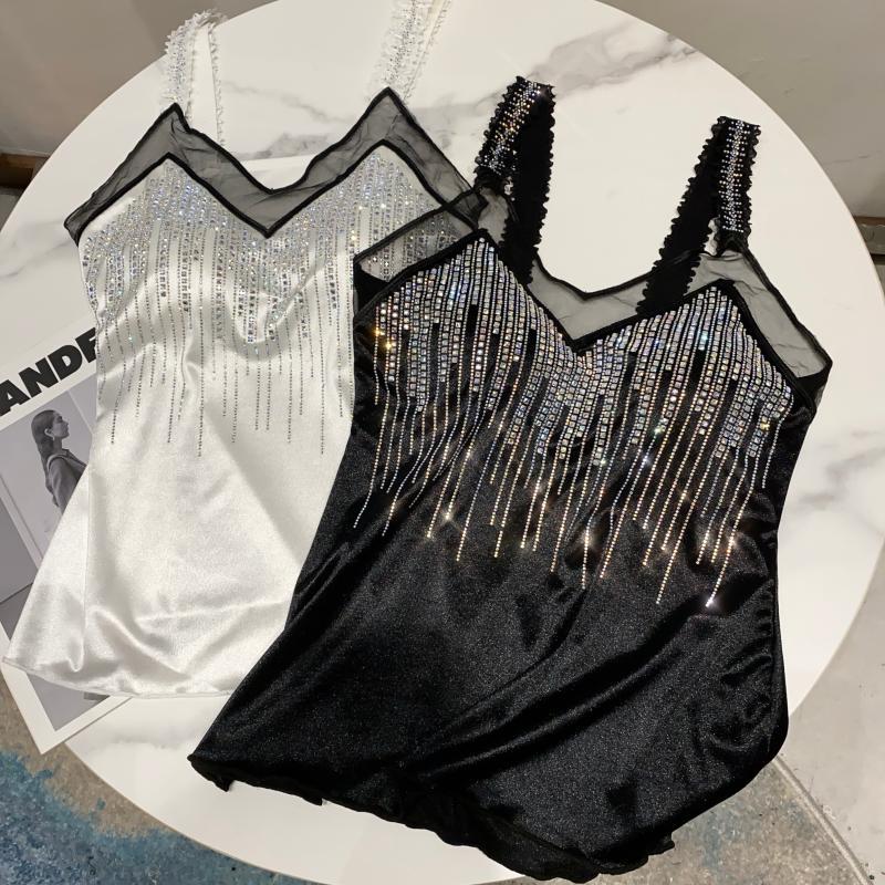 Spring Summer Fashion Sexy Square Water Drill Mesh Edge Mercerized Cotton Bra Sling Vest Women SK086 210525, Black
Spring Summer Fashion Sexy Square Water Drill Mesh Edge Mercerized Cotton Bra Sling Vest Women SK086 210525, Black
