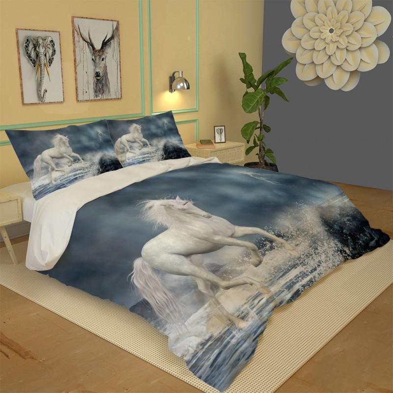 Fashion Fantasy Horse Bedding Home Textiles Single Bed Double Duvet Cover Pillow Case Sheet Boy Girl Set Sets