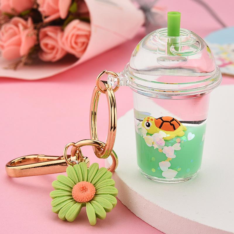 Keychains Creative Acrylic Milk Bottle Tortoise Penguin Keychain Simulation Cup Liquid Quicksand Key Chain Women Couple Bag Charm Keyring
Keychains Creative Acrylic Milk Bottle Tortoise Penguin Keychain Simulation Cup Liquid Quicksand Key Chain Women Couple Bag Charm Keyring