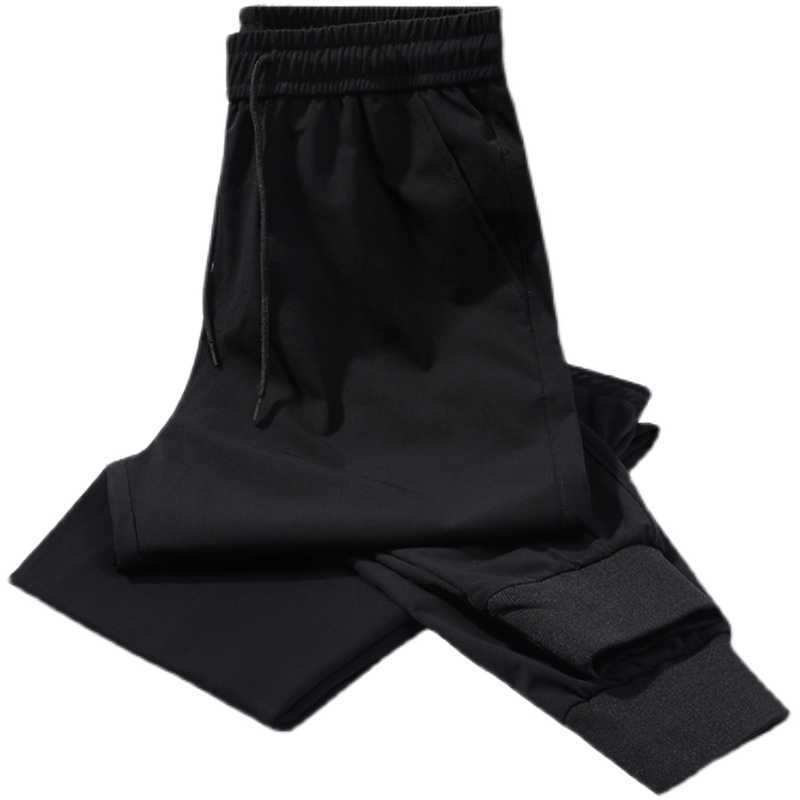 2021New Men's Quick Dry and ice silk Pants Male Summer Breathable Solid Color Slim Trousers Pencil PantsM-5XL Y0811