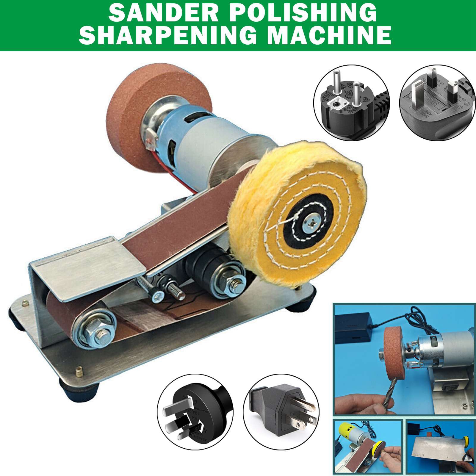 100-240V Multifunctional Electric Belt Sander polishers DIY Polishing Sharpening Machine Knife Sharpener polisher
100-240V Multifunctional Electric Belt Sander polishers DIY Polishing Sharpening Machine Knife Sharpener polisher