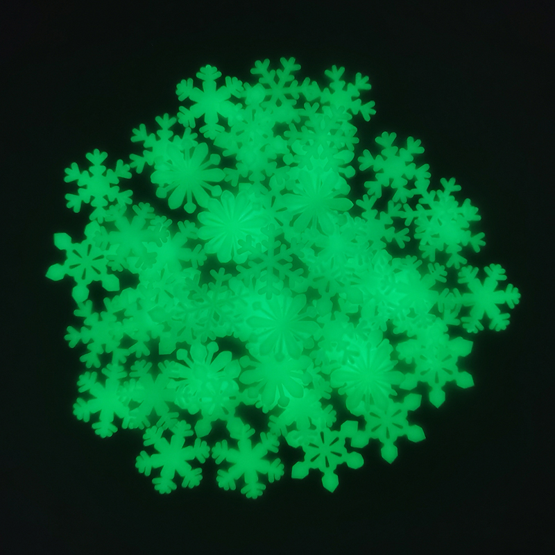 Party Christmas Luminous Snowflake Wall Sticker Glow In The Dark Fluorescent Star For Home New Year Xmas Party Decal Stickers