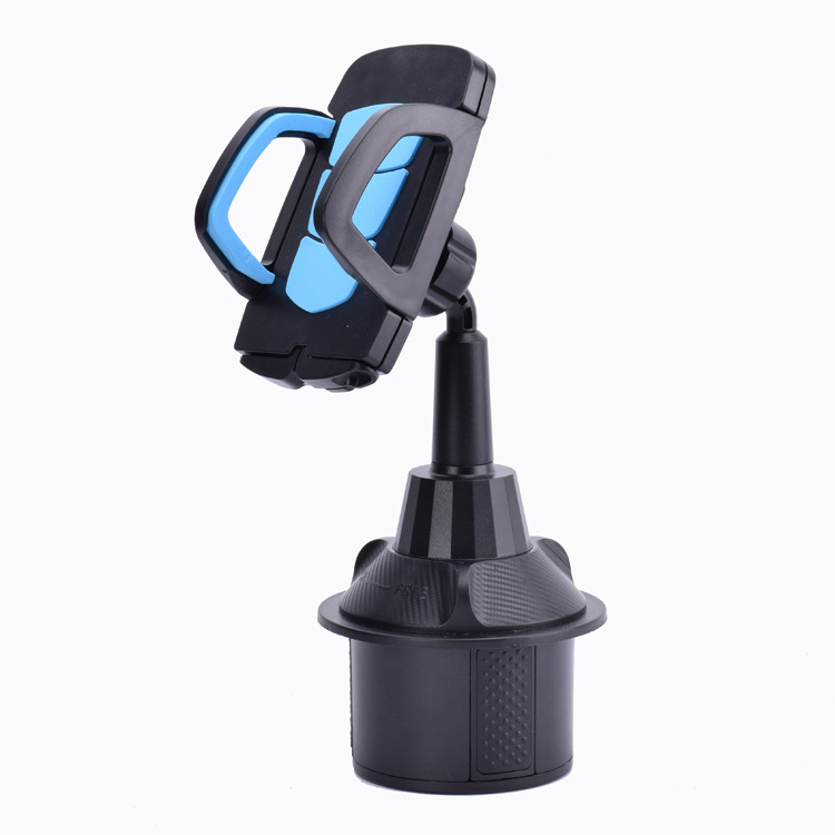 360 Degree Car Cup Holder Mobile Phone Mount Adjustable Angle Height Stand for IPhone Samsung Cellphone