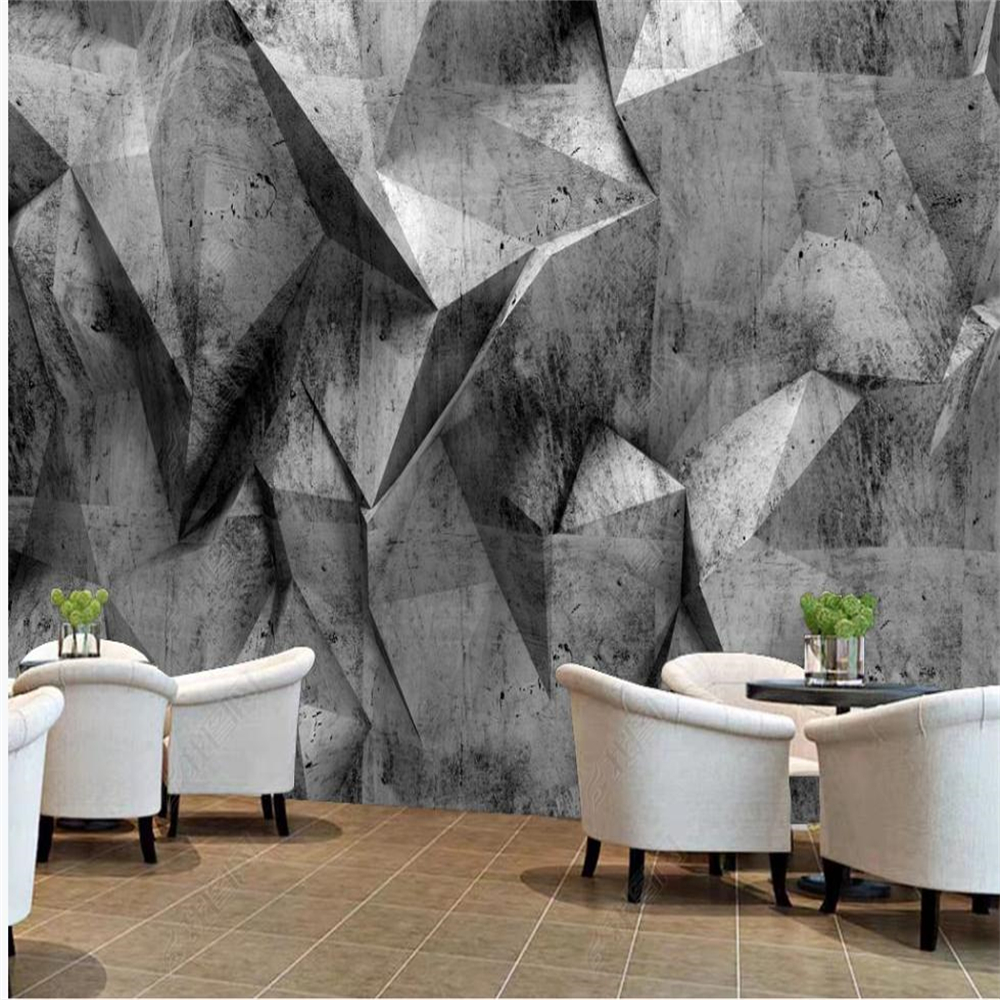 stereoscopic wallpaper Three-dimensional cement board special-shaped building wakllpaper 3D background wall