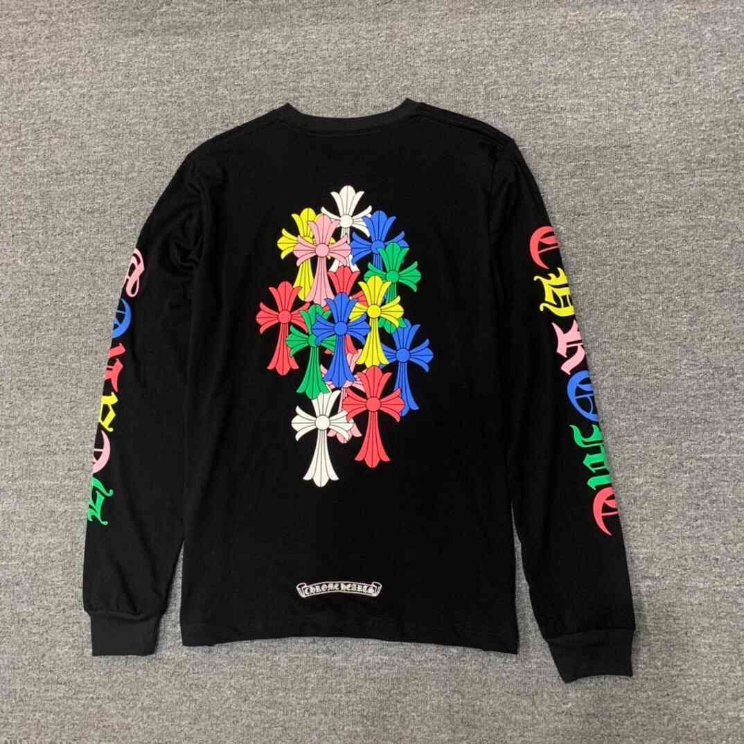 Fashion Chrome Trend Hearts Brand Chao Crosin Color Cross Group Letter Slogan Lovers Long Sleeve T-shirt, White
Fashion Chrome Trend Hearts Brand Chao Crosin Color Cross Group Letter Slogan Lovers Long Sleeve T-shirt, White