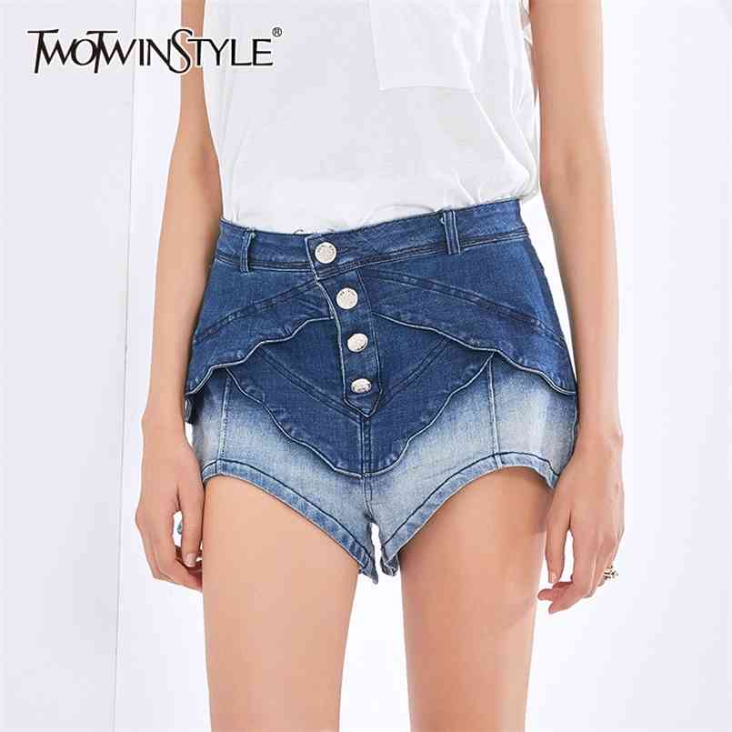 Casual Denim Short Trousers Female High Waist Patchwork Ruffle Sexy Fashion Clothes Style 210521, Blue
Casual Denim Short Trousers Female High Waist Patchwork Ruffle Sexy Fashion Clothes Style 210521, Blue
