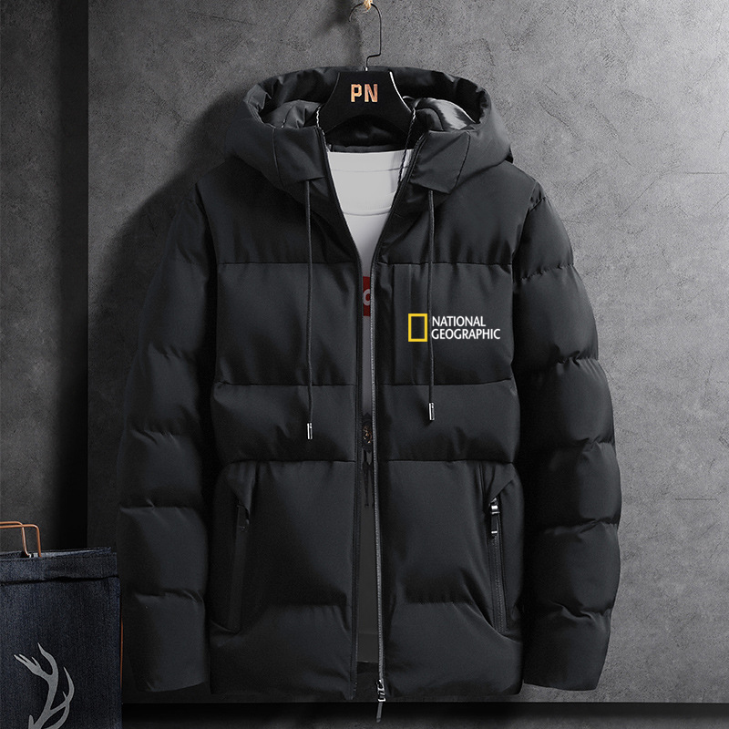 National Geographic Clothing Winter Jacket Men Plus Size 4XL Cotton Padded Warm Parka Coat Casual Male Windbreaker 220301