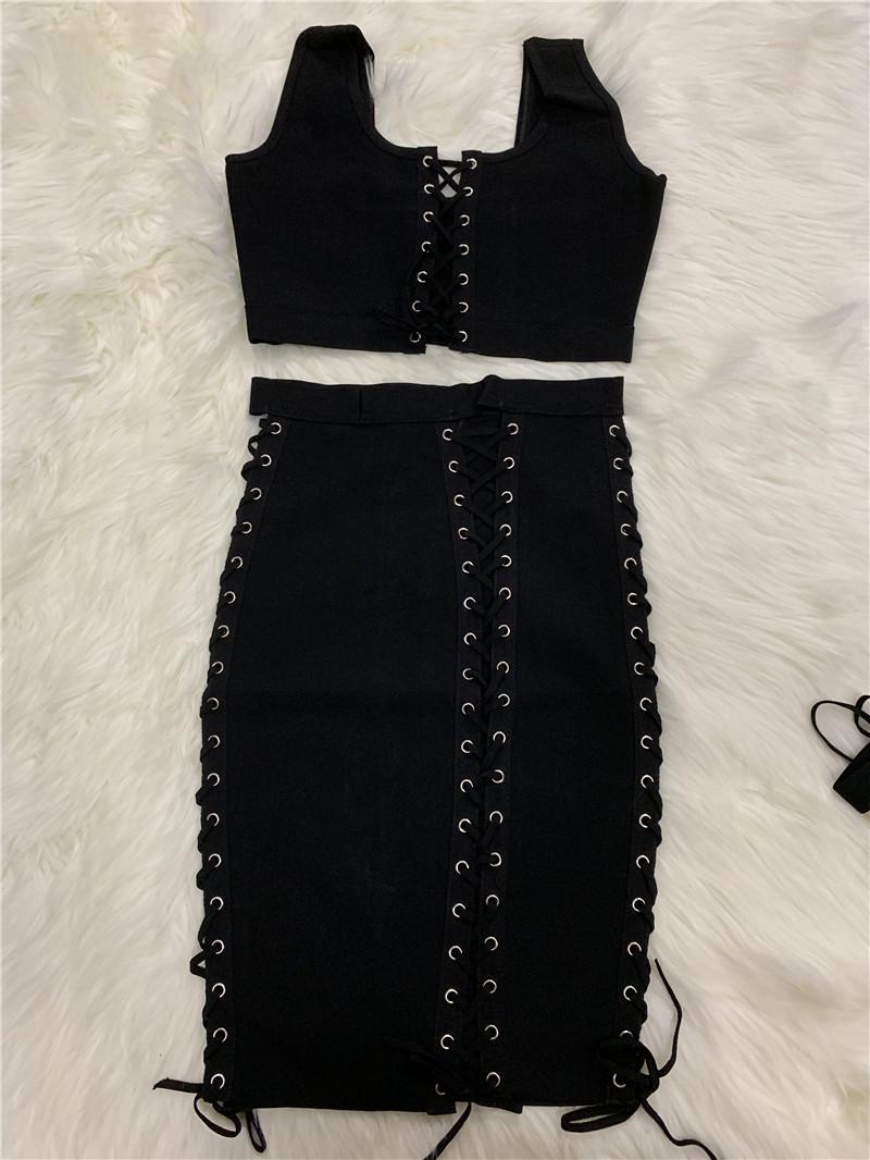 Summer Arrival Women's Lace Up Mini Bodycon Women Bandage Dress Chic Night Club Party Casual Dresses