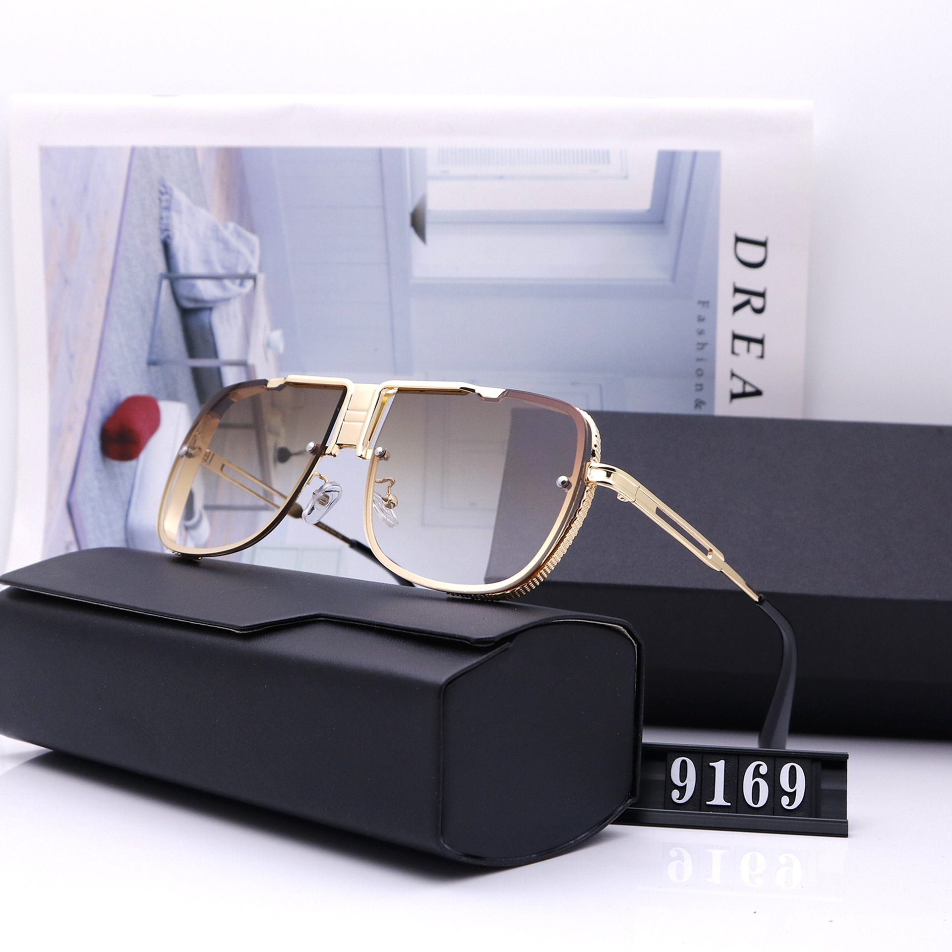 Fashion Sunglasses High Quality Designer Top New dita 9169 Man Woman Casual Glasses Brand Sun Lenses Personality Eyewear With Box case, White;black
Fashion Sunglasses High Quality Designer Top New dita 9169 Man Woman Casual Glasses Brand Sun Lenses Personality Eyewear With Box case, White;black