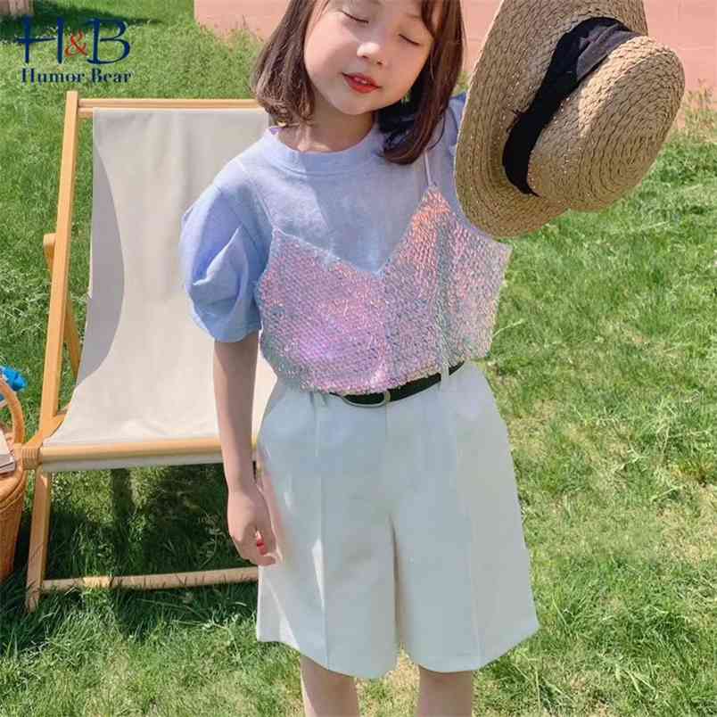 Girls Clothes Set Summer Puff-Sleeve Sequins T-shirt+ Short 2PCS Casual Toddler Kids Free Belt 210611, Bz2652 purple
Girls Clothes Set Summer Puff-Sleeve Sequins T-shirt+ Short 2PCS Casual Toddler Kids Free Belt 210611, Bz2652 purple