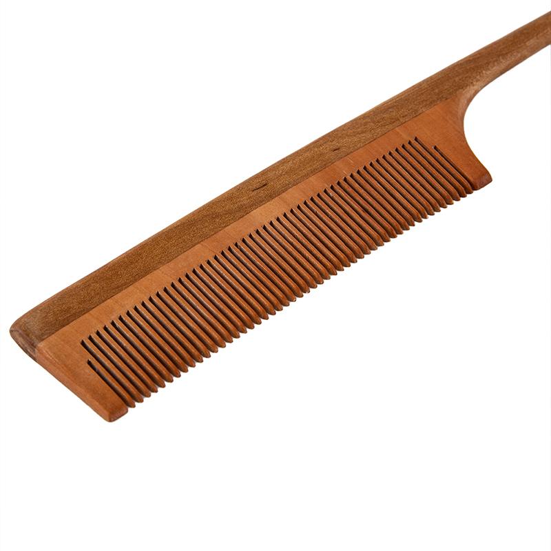 Hair Brushes Anti-Static Natural Peach Wood Combs Portable Salon Comb Rat Tail Brush Hairdressing Styling Tool Care
