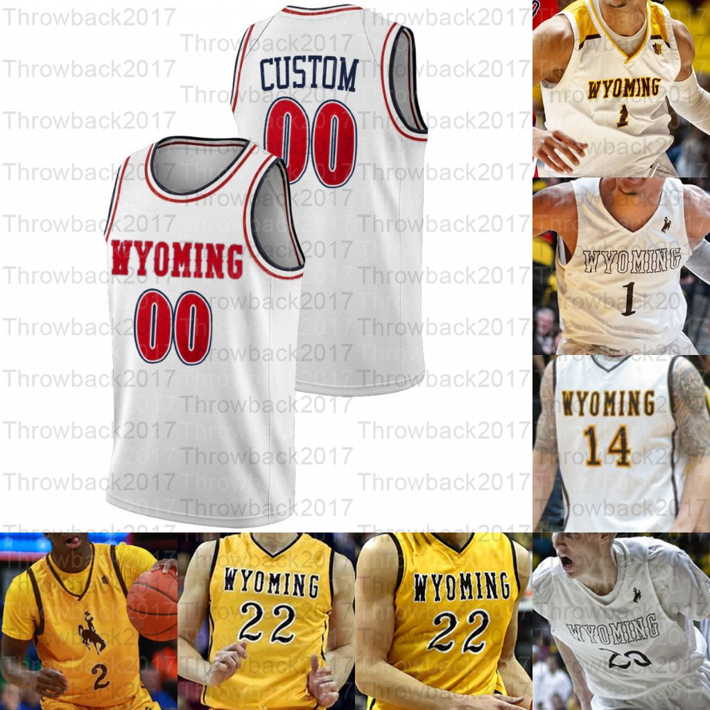 Custom Wyoming Cowboys Basketball jerseys 22 Larry Nance Jr. 0 Jake Hendricks 3 Kwane Marble II, White ii
Custom Wyoming Cowboys Basketball jerseys 22 Larry Nance Jr. 0 Jake Hendricks 3 Kwane Marble II, White ii
