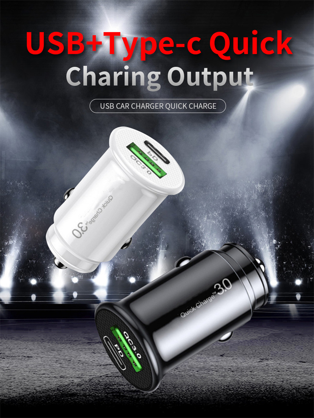 20W Dual Ports Fast Quick Charging PD USB-C Type c Car Charger power Adapter Chargers For Ipad Air Mini Iphone 12 13 Pro Max Samsung tablet pc mp3