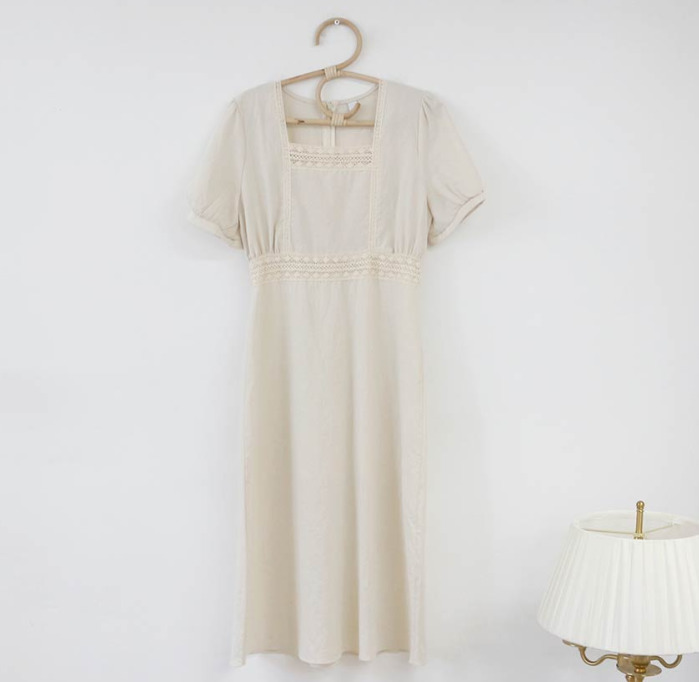 Plus size Summer Girls Boho Party Cotton Linen Female Vintage Dress Blue Short Sleeve Women Dresses Femme Vestido 210417Z