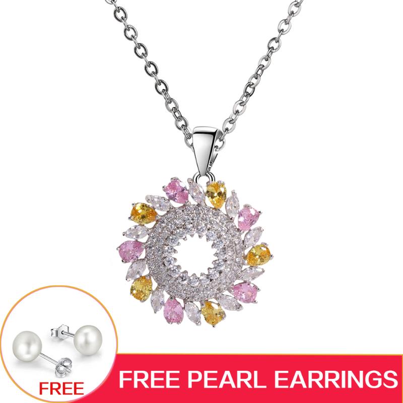 Pendant Necklaces 2021 Fashion Colorful Flower Necklace Luxury Multicolor CZ Zircon With Stainless Steel Chain Choker Wedding Jewelry
Pendant Necklaces 2021 Fashion Colorful Flower Necklace Luxury Multicolor CZ Zircon With Stainless Steel Chain Choker Wedding Jewelry