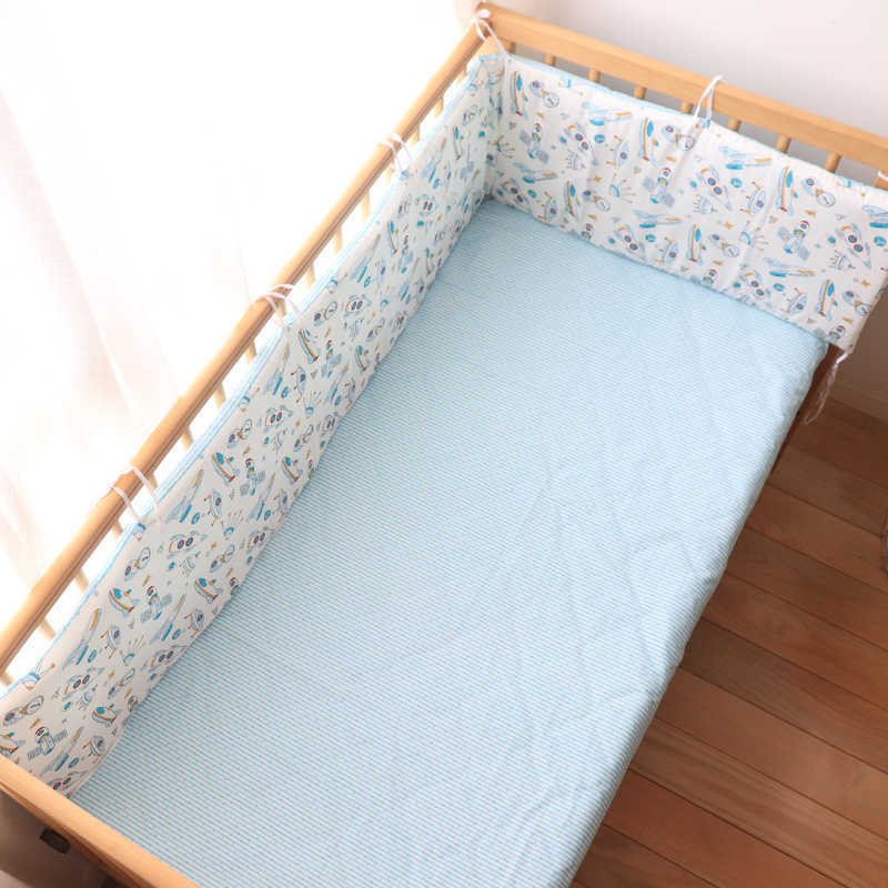 Nordic Baby Bed Bumpers For borns Thicken Star Crib Protector Cotton Infant Cot Around Cushion Room Decor For Boy Girl 1Pcs 211025