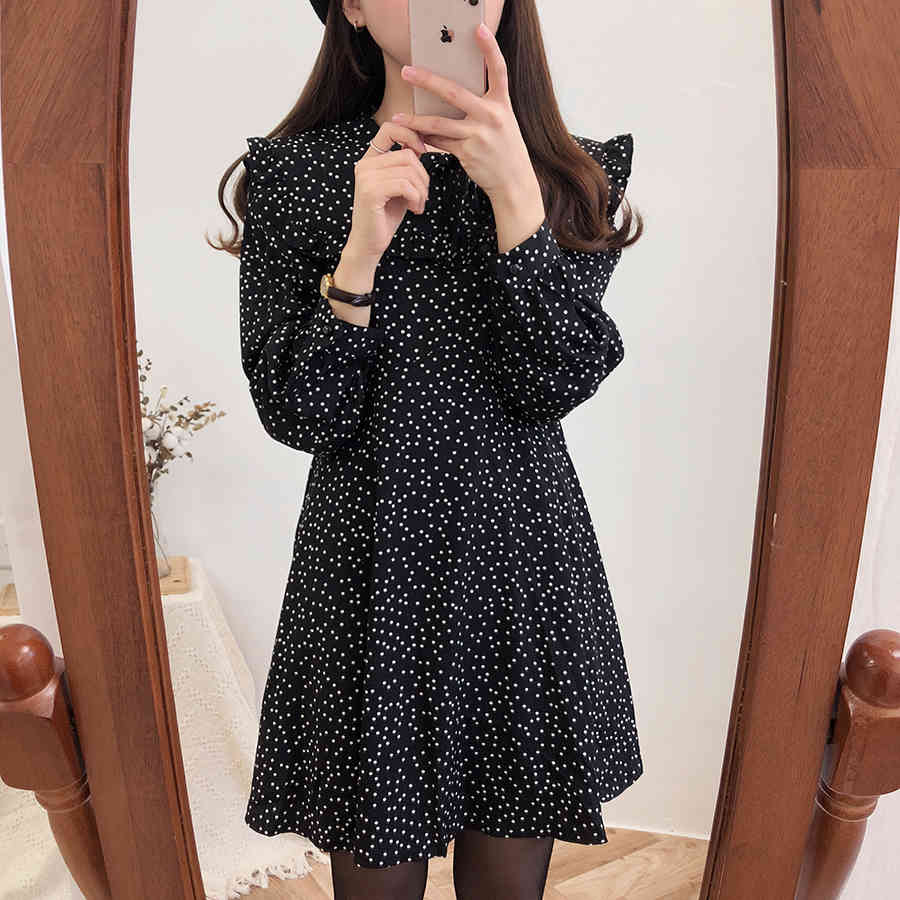 SXL Plus Size New Spring Dress Girls Boho Autumn Female Vintage Dress Party oversize long Sleeve Women Dresses Robe Vestido 210401