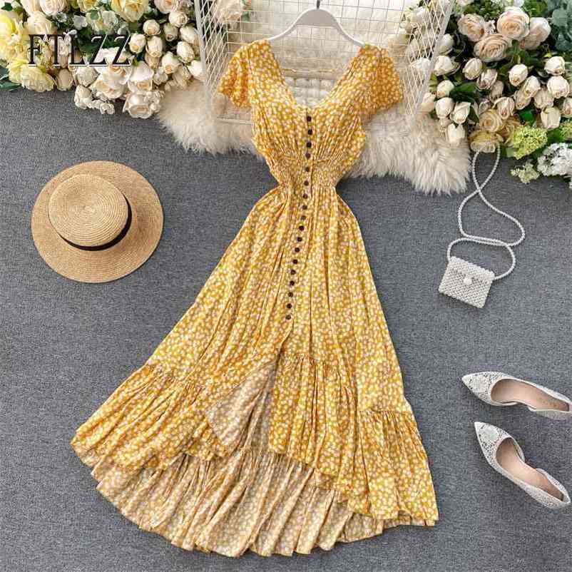 Summer Dress Fashion Women Sexy Backless Slim Long Robe Ladies Vintage Foral Print Irregularity Ruffle Dresses Vestidos 210602
Summer Dress Fashion Women Sexy Backless Slim Long Robe Ladies Vintage Foral Print Irregularity Ruffle Dresses Vestidos 210602