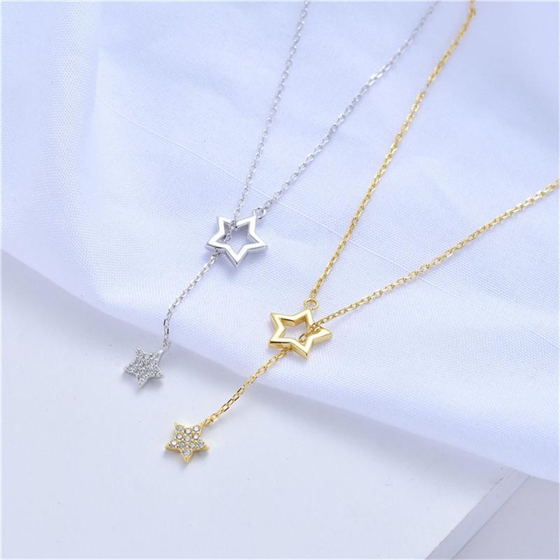 Pendant Necklaces Fashion Zircon Elegant Star Charm Necklace Women Choker Wedding Party Jewelry Statement Collar DZ569, Silver
Pendant Necklaces Fashion Zircon Elegant Star Charm Necklace Women Choker Wedding Party Jewelry Statement Collar DZ569, Silver