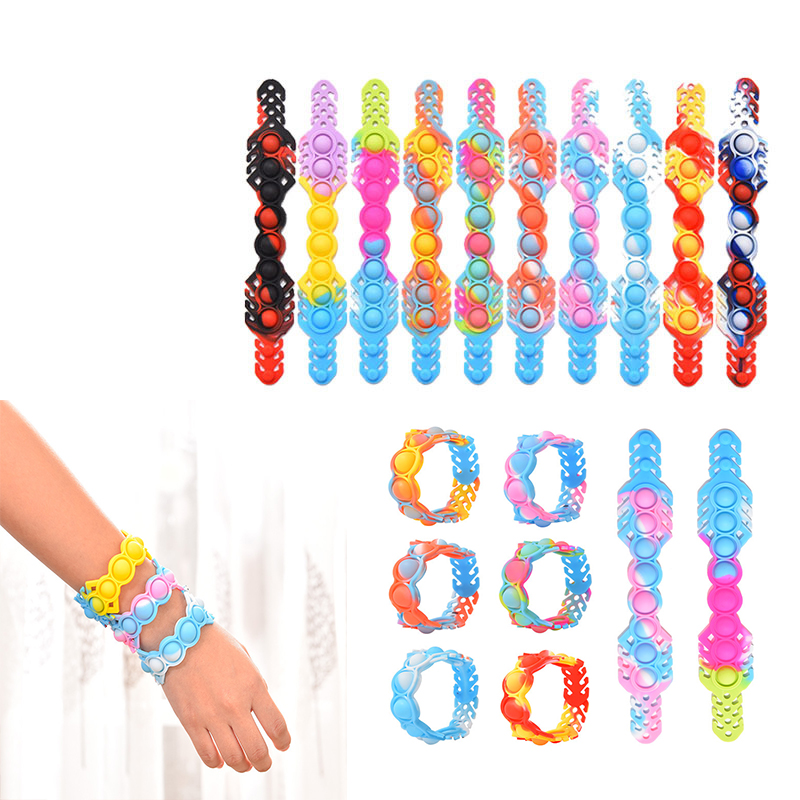 Fidget Toys Sensory Christmas Rainbow Tie dye Wristband Decompression Toy Push Bubble Anti Stress Educational Children Adults Gfit Surprise Wholesale In Stock
Fidget Toys Sensory Christmas Rainbow Tie dye Wristband Decompression Toy Push Bubble Anti Stress Educational Children Adults Gfit Surprise Wholesale In Stock