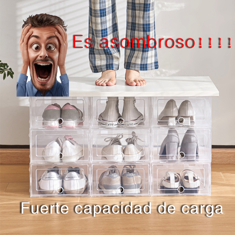 6pcs can combination shoe cabinet High light transmission Transparent storage shoes box thickened dustproof organizer