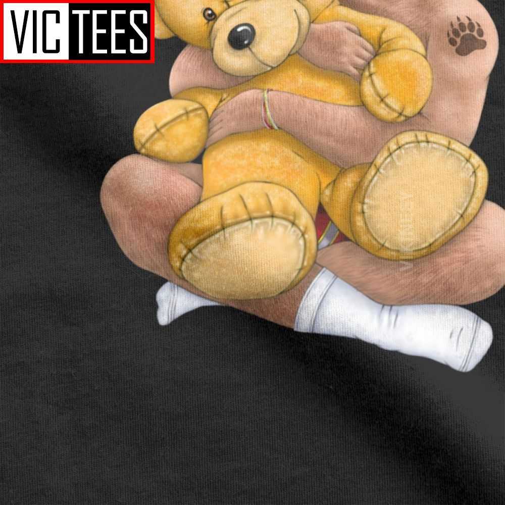 Funny Bear Hug T-Shirt Men Crew Neck 100 Percent Cotton Tshirt Gay Art Pride Grrr LGBT Winter Camisas Hombre 210629