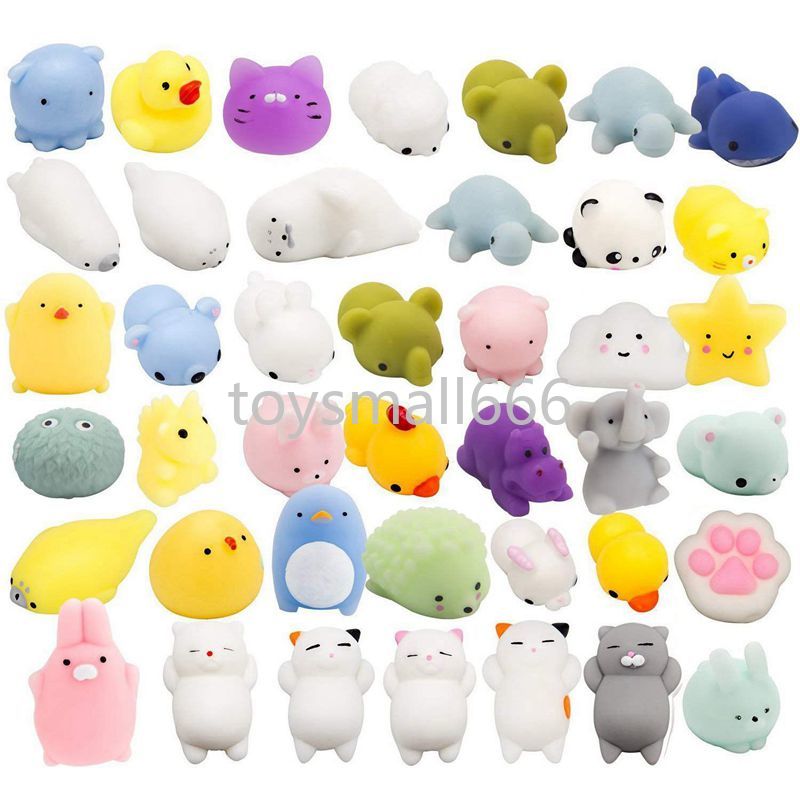 

Ran 30 Pcs Cute Animal Mochi Squishy, Kawaii Mini Soft Squeeze Toy,Fidget Hand Toy for Kids Gift,Stress Relief,Decoration, 30 FY2533