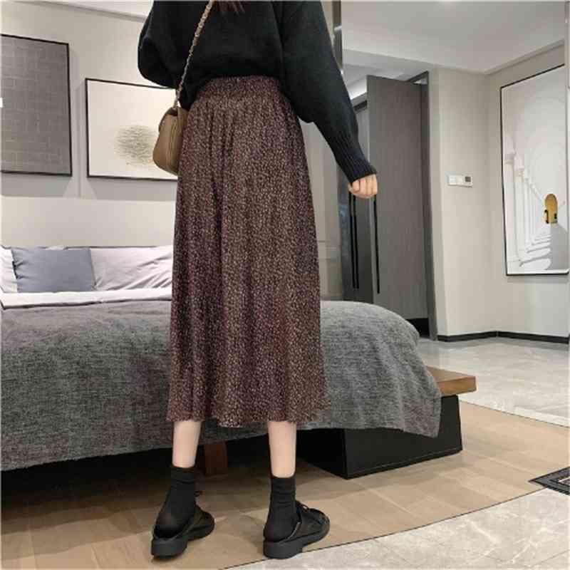 Nomikuma Autumn Winter Velour Floral Skirts Korean Causal Stretch High Waist A-line Skirt New Faldas Mujer Moda 6D317 210427
