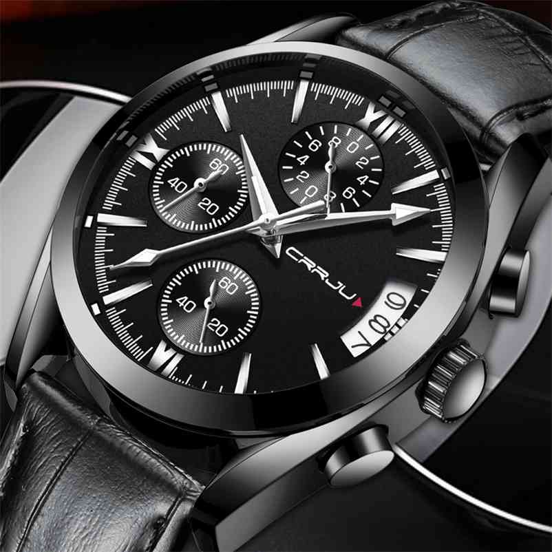 CRRJU Sport Chronograph Mens Watches Top Brand Casual Leather Waterproof Date Quartz Watch Man Clock Relogio Masculino 210608, Black rose
CRRJU Sport Chronograph Mens Watches Top Brand Casual Leather Waterproof Date Quartz Watch Man Clock Relogio Masculino 210608, Black rose