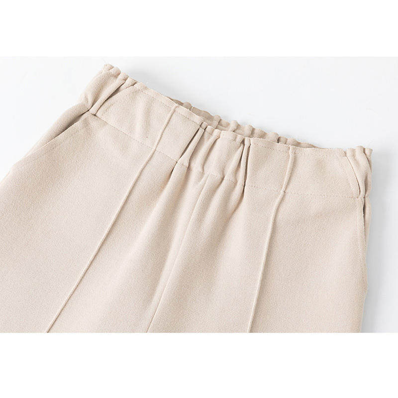 High Waist Straight Pants Female Pocket Trousers Wide Leg Autumn and Winter Korean Women Ankle-length 6990 50 210506
