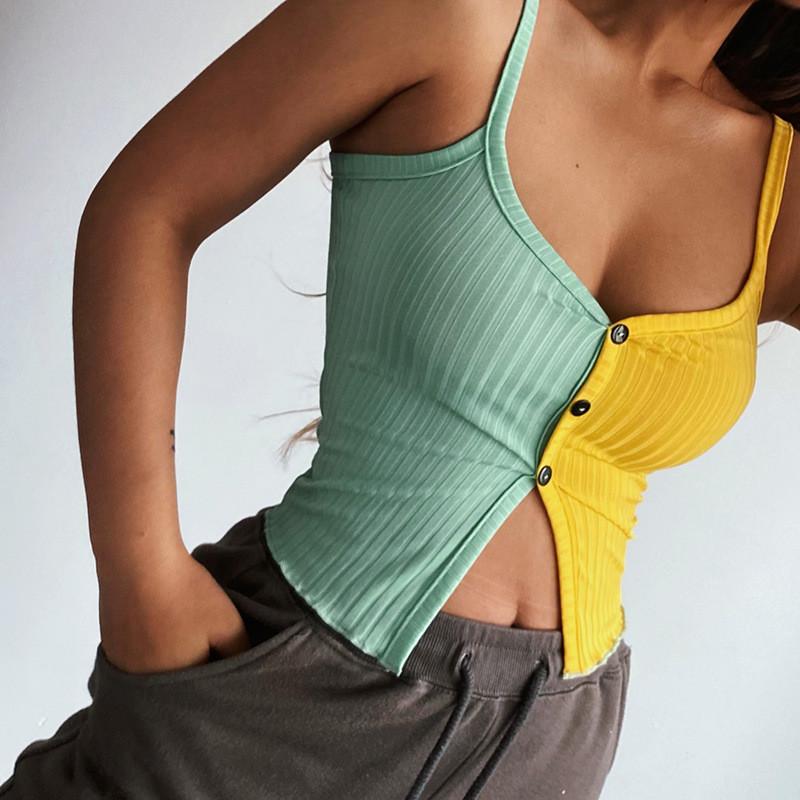 Women's Tanks & Camis Hirigin 2 Color Patchwork Tank Cropped Sexy Women Tube Tops 2021 Sleeveless Strap Buttons Up Bodycon Summer Vest Stree, White
Women's Tanks & Camis Hirigin 2 Color Patchwork Tank Cropped Sexy Women Tube Tops 2021 Sleeveless Strap Buttons Up Bodycon Summer Vest Stree, White