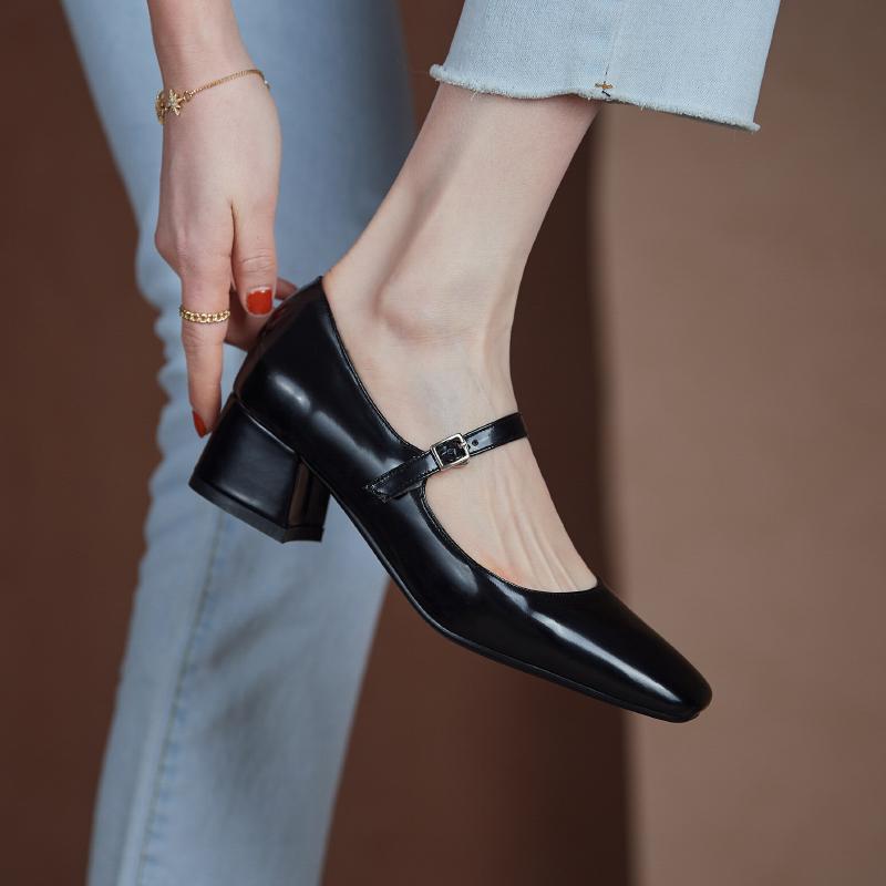 European Ms. Dress Shoes Women Genuine Leather Cowhide Women's Professional Wedding Party Mary Janes, Black
European Ms. Dress Shoes Women Genuine Leather Cowhide Women's Professional Wedding Party Mary Janes, Black