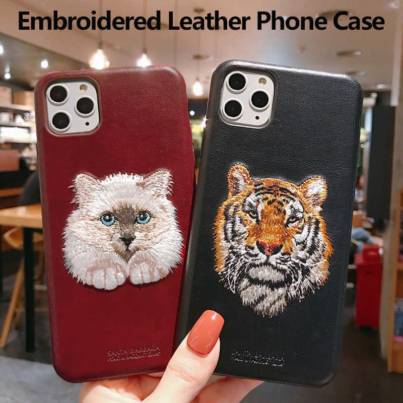 3D Embroidered Cute Cat Wolf Tiger Leather Phone Case For Apple iPhone 12 Pro Max Protective Back Cover For iPhone 13 Pro Max G0929, Red-cat
3D Embroidered Cute Cat Wolf Tiger Leather Phone Case For Apple iPhone 12 Pro Max Protective Back Cover For iPhone 13 Pro Max G0929, Red-cat