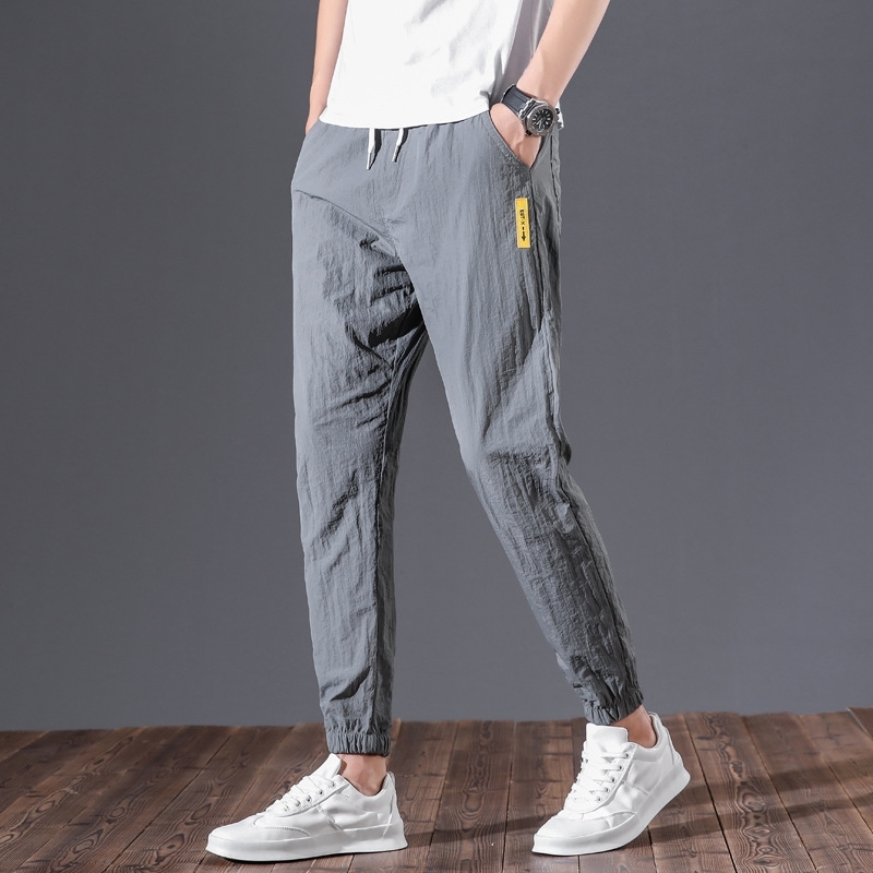 Varsanol Spring Mens Pants Breathable Joggers Trousers Pants Fashion Streetwear Full Length Pencil Pants Nylon Oversized 28-38 210601