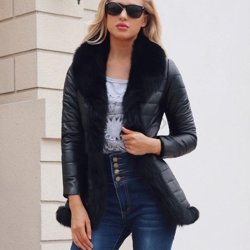 Women's Leather & Faux Winter Autumn Fashion PU Jacket Women Elegant Long Sleeve Turn Down Fur Collar Slim Suede Outwear Coat 7Q2227, Black
Women's Leather & Faux Winter Autumn Fashion PU Jacket Women Elegant Long Sleeve Turn Down Fur Collar Slim Suede Outwear Coat 7Q2227, Black
