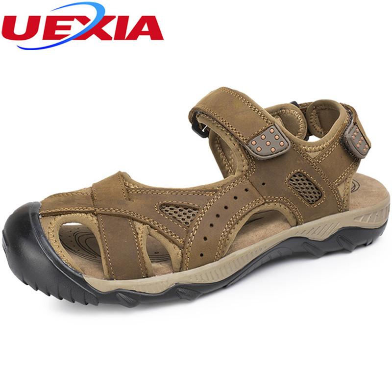 Sandals Big Size 48 Men Luxury Leather Fashion Summer Walking Mens Shoes Breathable Beach Hard-wearing Non-slip Sandalias Hombre, Black
Sandals Big Size 48 Men Luxury Leather Fashion Summer Walking Mens Shoes Breathable Beach Hard-wearing Non-slip Sandalias Hombre, Black