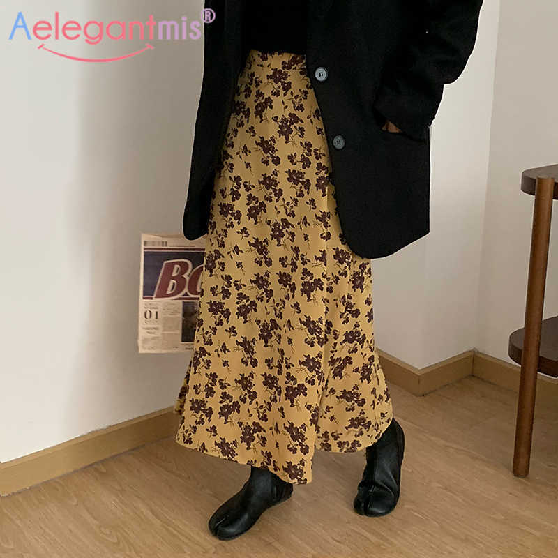Aelegantmis Spring High Waist Women Floral Print Skirt Midi Cute Kawaii Korean Female Elegant Vintage Chic 210607, As shown
Aelegantmis Spring High Waist Women Floral Print Skirt Midi Cute Kawaii Korean Female Elegant Vintage Chic 210607, As shown