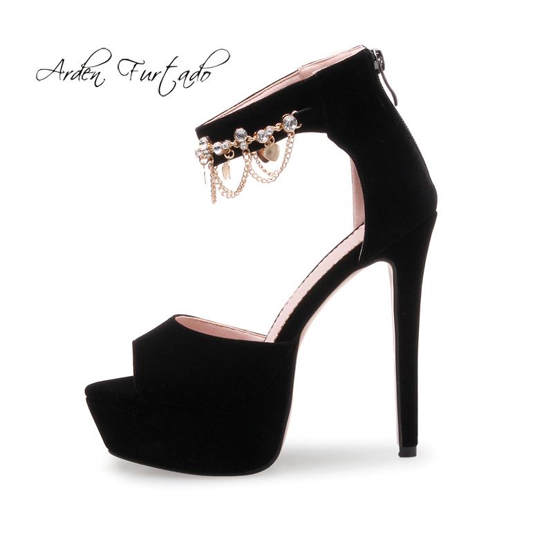 Arden Furtado 2021 Summer Platform High Heels 13cm Stilettos Peep Toe Cover Crystal Rhinestone Women's Shoes Ladies Sandals, Black
Arden Furtado 2021 Summer Platform High Heels 13cm Stilettos Peep Toe Cover Crystal Rhinestone Women's Shoes Ladies Sandals, Black