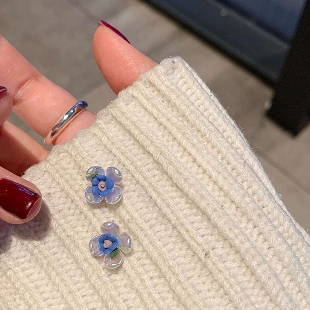 earrings Blue Flower Year fashion simple small exquisite versatile temperament summer Earrings, Golden
earrings Blue Flower Year fashion simple small exquisite versatile temperament summer Earrings, Golden