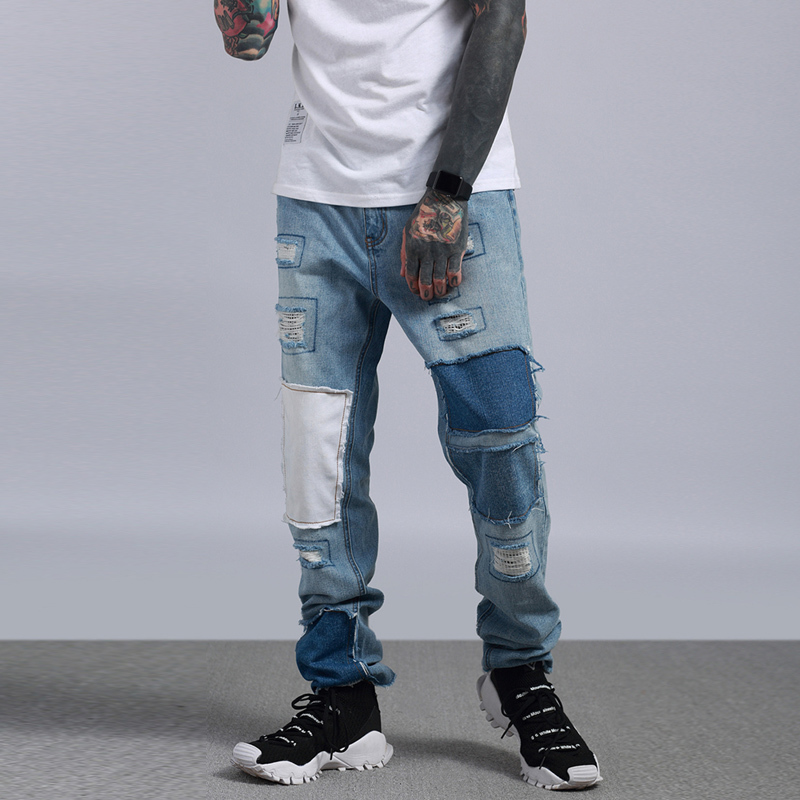 Old Patch Casual Pants Fashion Brand Men's Wash Jeans Patching Cloth Pants Washing Holes Blue Color Hip Hop Style Trousers 210524, Light blue
Old Patch Casual Pants Fashion Brand Men's Wash Jeans Patching Cloth Pants Washing Holes Blue Color Hip Hop Style Trousers 210524, Light blue