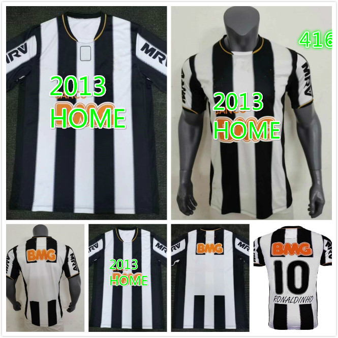 Ronaldinho Retro Soccer Jersey 2013 Atletico Mineiro classic football shirts vintage, Black;yellow
Ronaldinho Retro Soccer Jersey 2013 Atletico Mineiro classic football shirts vintage, Black;yellow