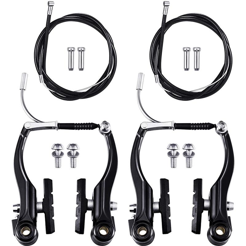 Tools Bicycle Brake Set,2 Sets Brakes Including 2 Pairs V With Cables And 4 Mountain Bike Cable End Cap
Tools Bicycle Brake Set,2 Sets Brakes Including 2 Pairs V With Cables And 4 Mountain Bike Cable End Cap