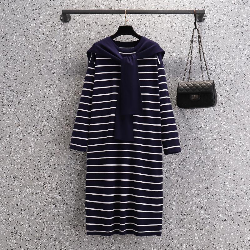 Casual Dresses Plus Size Women Autumn Loose Long 2021 Stripe V Neck Knitted Sweater Dress Female Sleeve Robe Femme, Black;gray
Casual Dresses Plus Size Women Autumn Loose Long 2021 Stripe V Neck Knitted Sweater Dress Female Sleeve Robe Femme, Black;gray