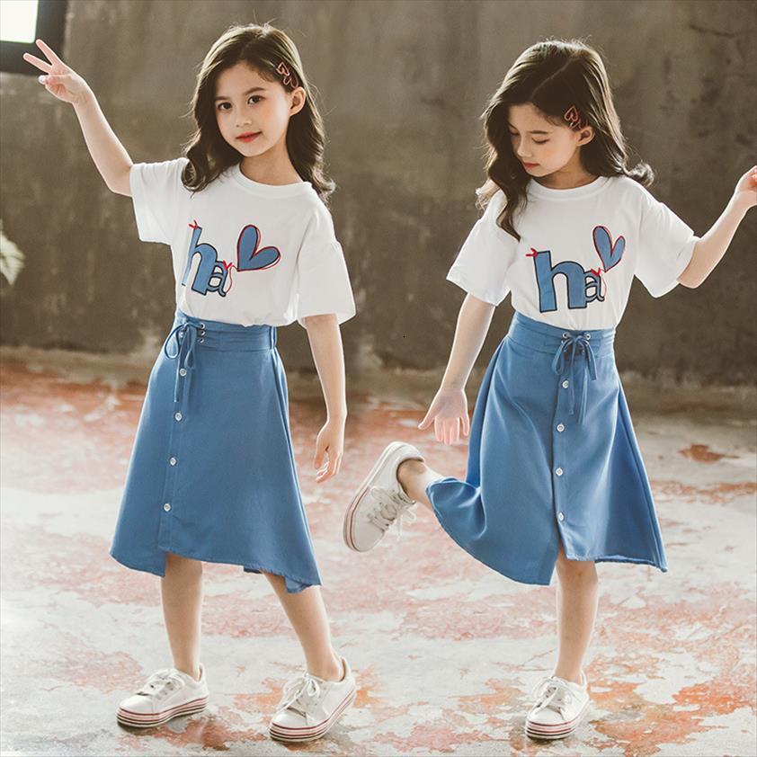 girls outfits kids summer clothes cotton t shirt skirt fashion children set teenager 3 14 years clothing two piece suit, White
girls outfits kids summer clothes cotton t shirt skirt fashion children set teenager 3 14 years clothing two piece suit, White